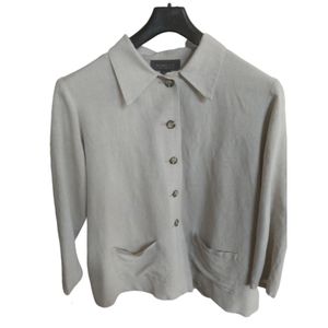 Unstructured Linen Womens Size L Coldwater Creek Pockets Lagenlook